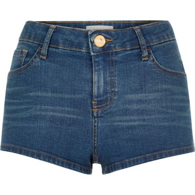 Blue denim hotpants shorts